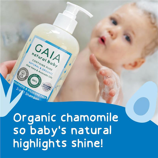 Gaia Natural Baby 2 in 1 Shampoo and Conditioner 500ml