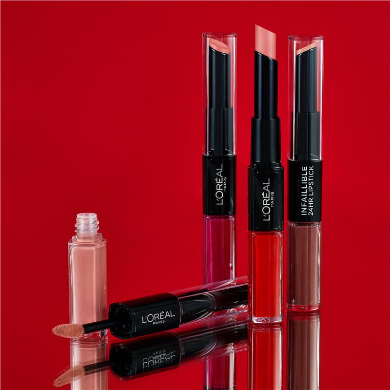 Load image into Gallery viewer, L'Oreal Paris Infallible 24H 2-Step Lipstick 214 Raspberry For Life
