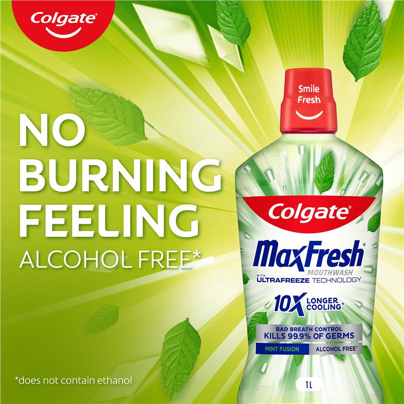 Load image into Gallery viewer, Colgate Mouthwash Max Fresh Mint Fusion 1L

