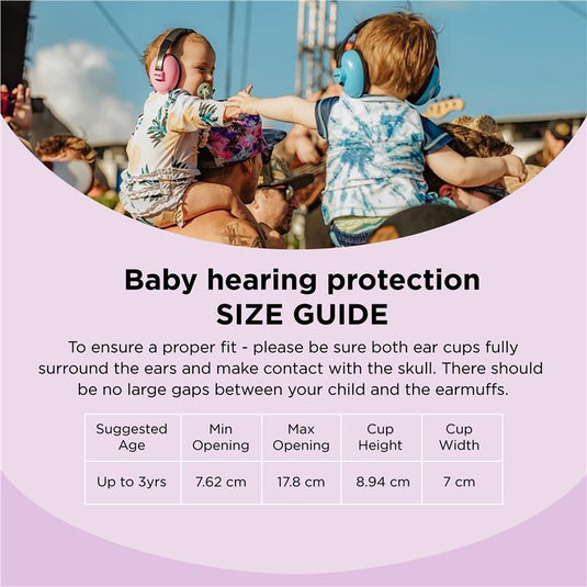 Banz Ear Muffs Mini 3+ Months to 2 Years Petal Pink