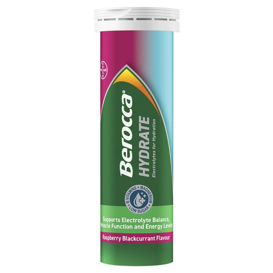 Berocca Hydrate Raspberry Blackcurrant 20 Effervescent Tablets