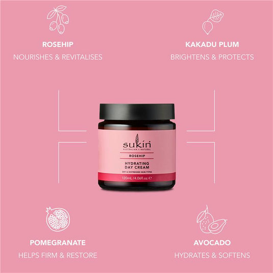 Sukin Rosehip Hydrating Day Cream 120ml