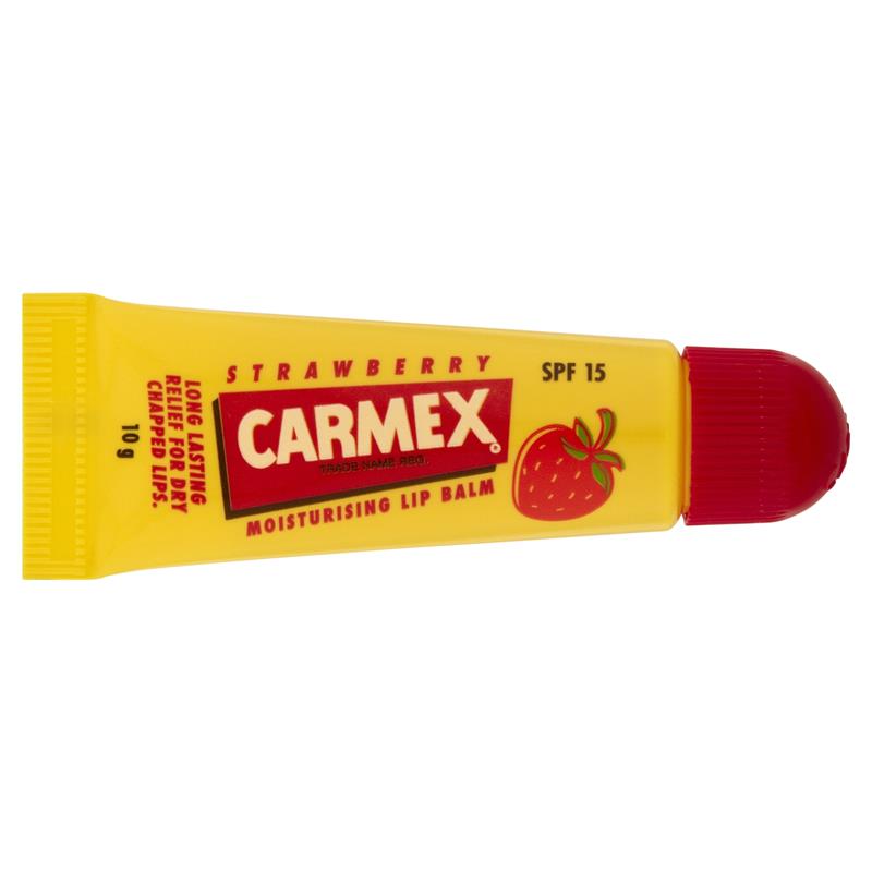 Load image into Gallery viewer, Carmex Lip Balm Strawberry Squeeze Tube 10g
