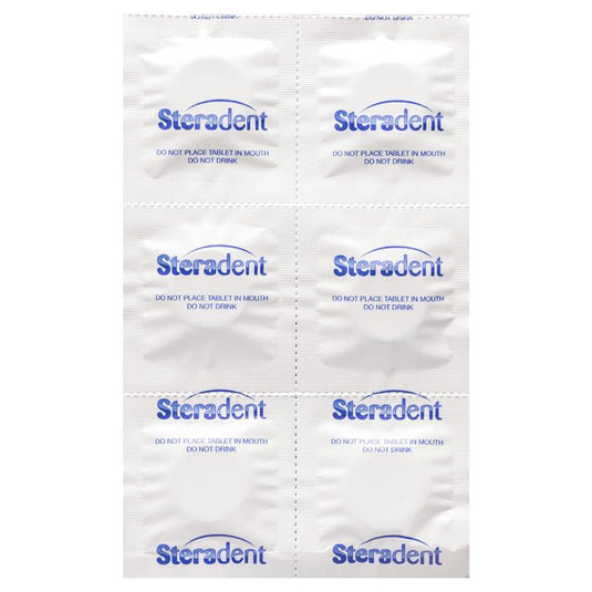 Steradent Extra Strength Denture Care Cleansing Tablets Whitening 48 pack