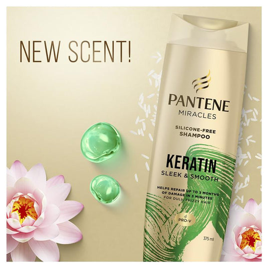 Pantene Miracles Keratin Smooth & Sleek Shampoo 375ml