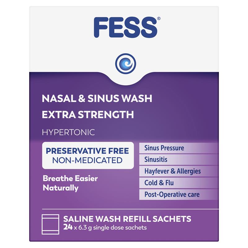 Load image into Gallery viewer, Fess Nasal &amp; Sinus Wash Extra Strength Refill 24 Sachets
