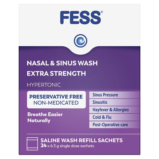 Fess Nasal & Sinus Wash Extra Strength Refill 24 Sachets