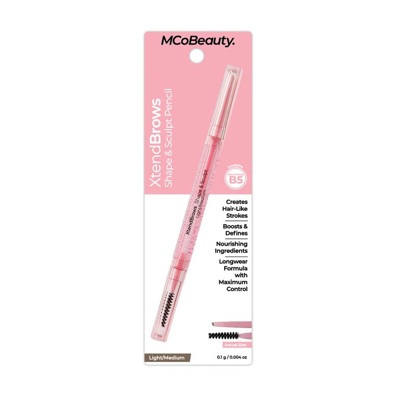 Load image into Gallery viewer, MCoBeauty XtendBrows Shape &amp; Sculpt Pencil Light/Medium

