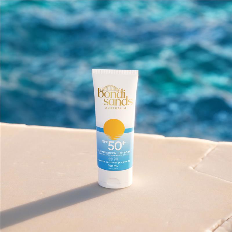 Load image into Gallery viewer, Bondi Sands SPF 50+ Sunscreen Lotion Fragrance Free 150ml
