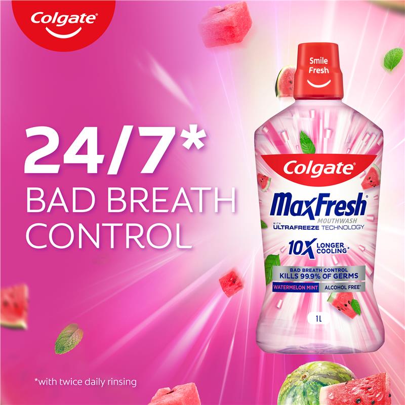 Load image into Gallery viewer, Colgate Mouthwash Max Fresh Watermelon Mint 1L
