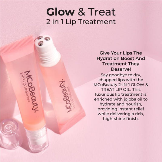 MCoBeauty 2-In-1 Glow & Treat Lip Oil Berry NEW