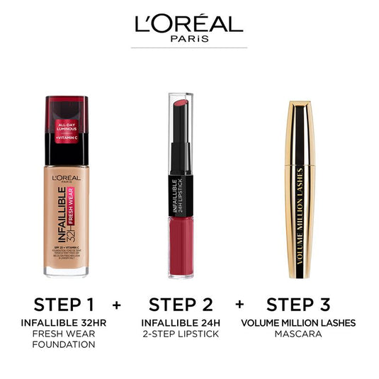 L'Oreal Paris Infallible 2 Step Lipstick 502 Red To Stay