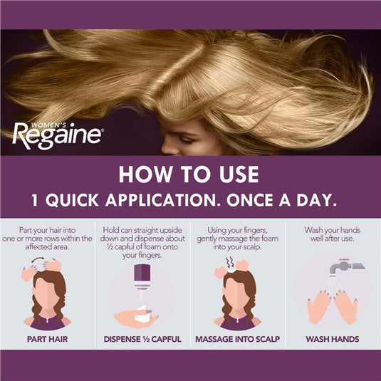 Regaine Womens 5% Minoxidil Foam Hair Loss Treatment 60g