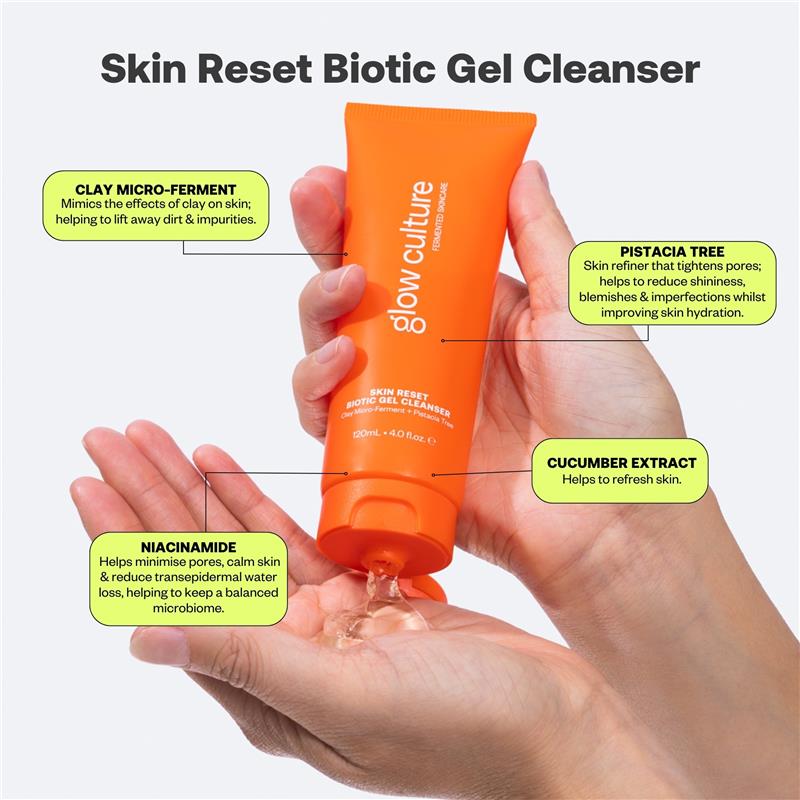 Load image into Gallery viewer, Glow Culture Skin Reset Biotic Gel Cleanser 120ml
