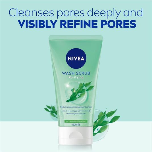 NIVEA Daily Essentials Purifying Face Wash & Scrub 150ml