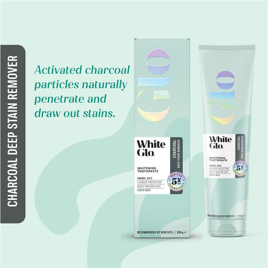White Glo Travel Toothpaste Charcoal 24g