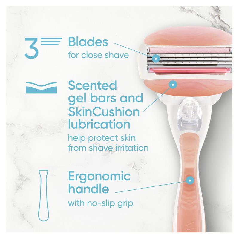 Load image into Gallery viewer, Gillette Venus ComfortGlide White Tea Razor Handle + 2 Blades
