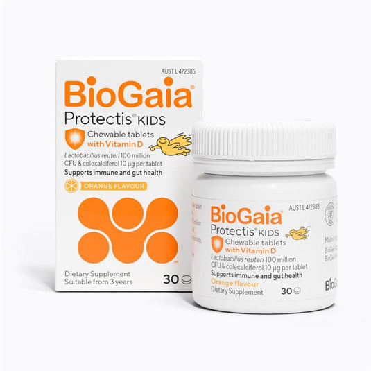 BioGaia Protectis with Vitamin D 10mcg Orange Flavour 30 Tablets