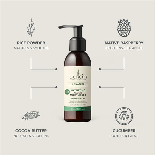 Sukin Signature Mattifying Facial Moisturiser 125ml