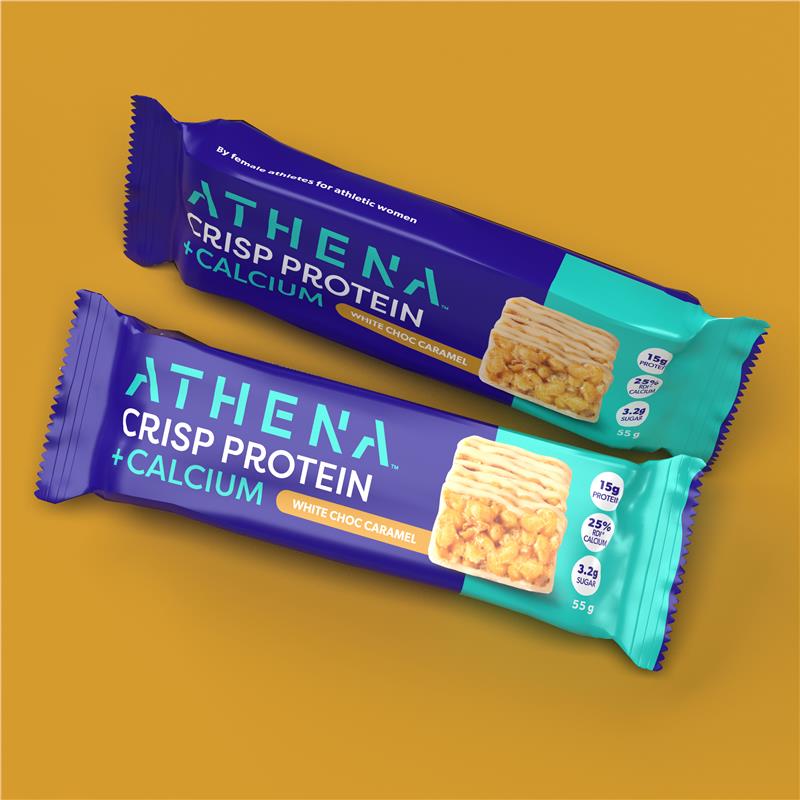 Load image into Gallery viewer, Athena Crisp Protein + Calcium White Choc Caramel 55g
