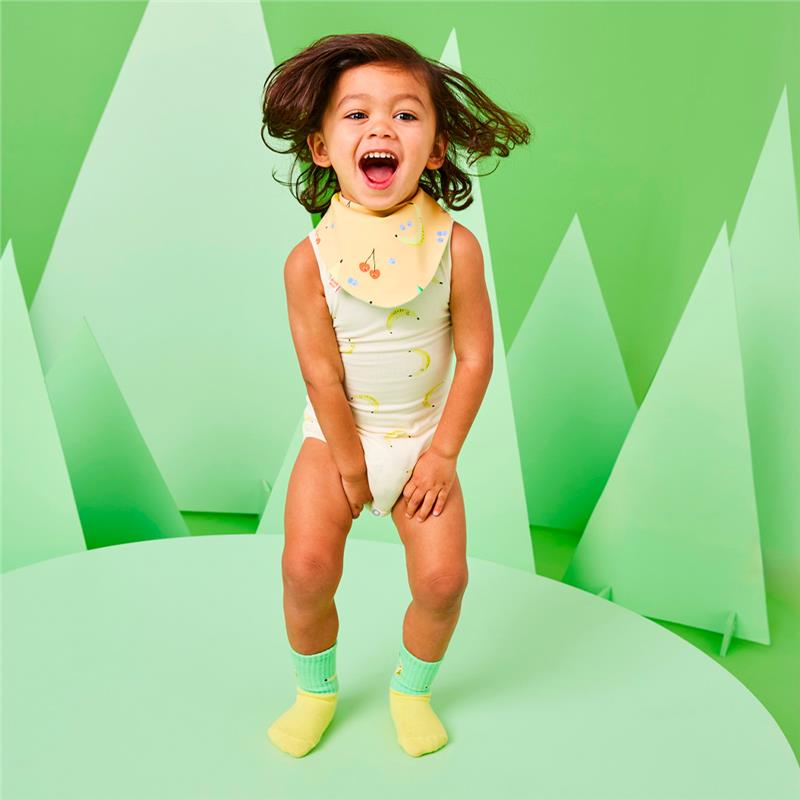 Load image into Gallery viewer, Bambi Mini Co. Dribblebib Unisex Fruit Salad and Bananas Reverse Bibs 2 Pack
