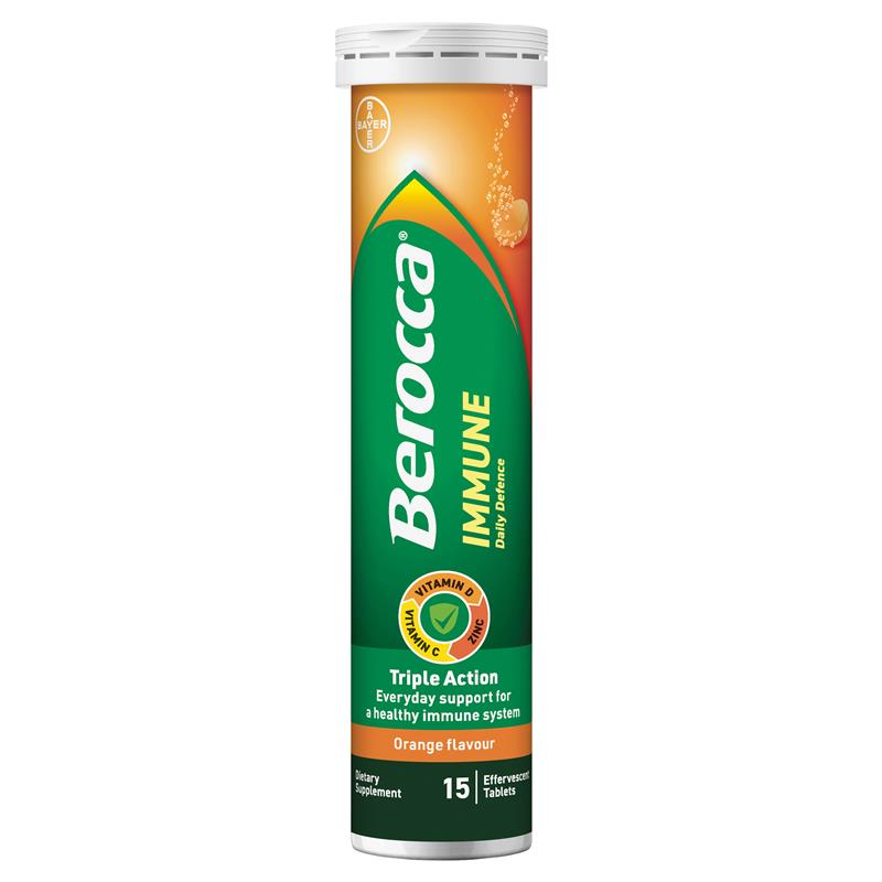 Load image into Gallery viewer, Berocca Immune Daily Defence Orange 60 Effervescent Tablets Exclusive Size
