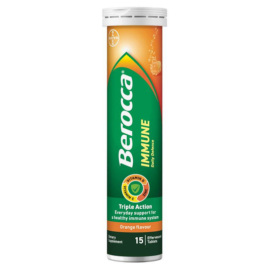 Berocca Immune Daily Defence Orange 60 Effervescent Tablets Exclusive Size