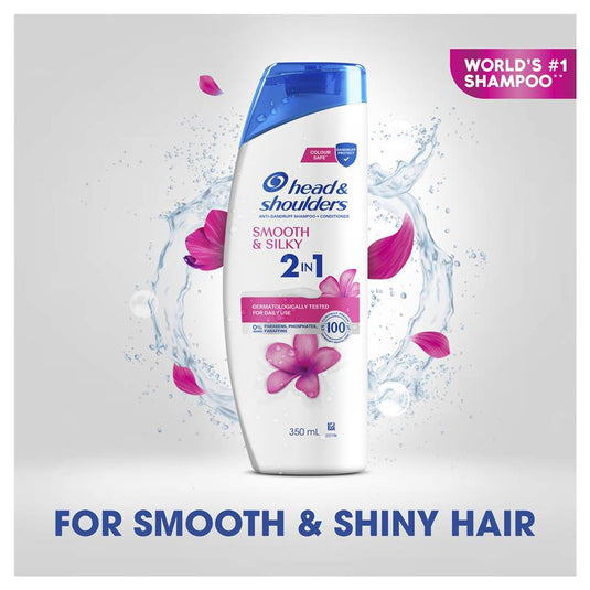 Head & Shoulders Smooth & Silky 2in1 Shampoo + Conditioner 350ml