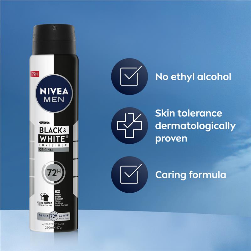 Load image into Gallery viewer, NIVEA MEN Black &amp; White Power Aerosol Deodorant 72H Protection 250ml
