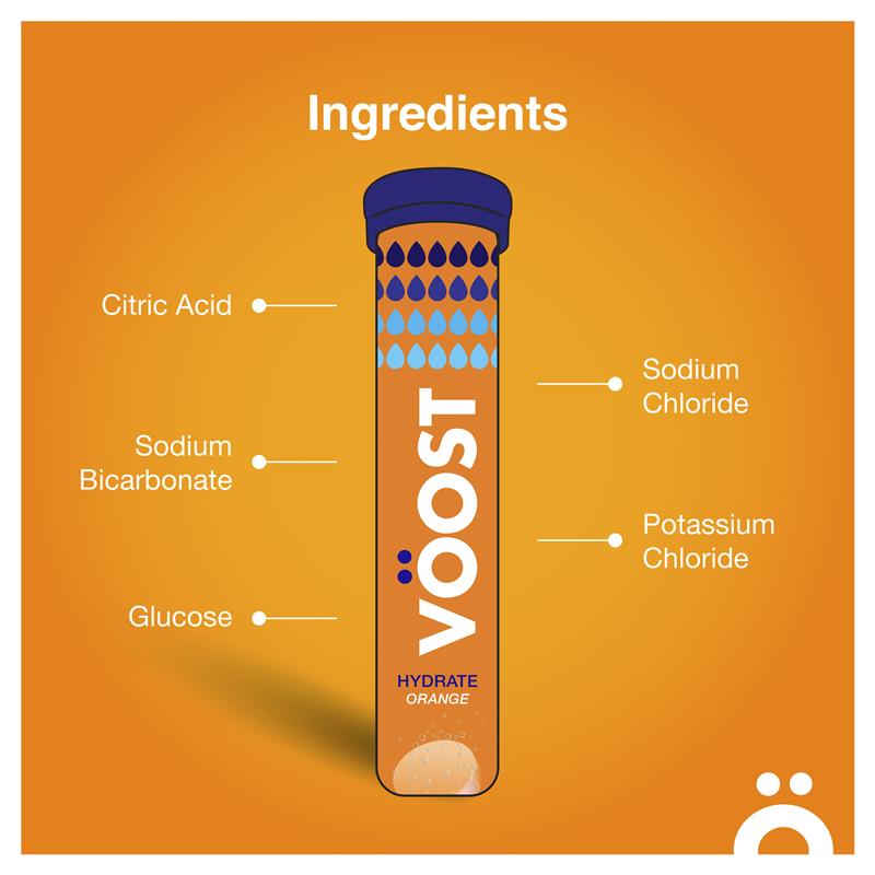 Load image into Gallery viewer, Voost Hydrate Orange Effervescent Tablets 20 Pack
