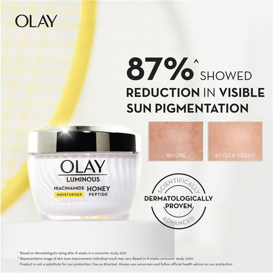 Olay Luminous Niacinamide Honey Peptide Moisturiser 50g
