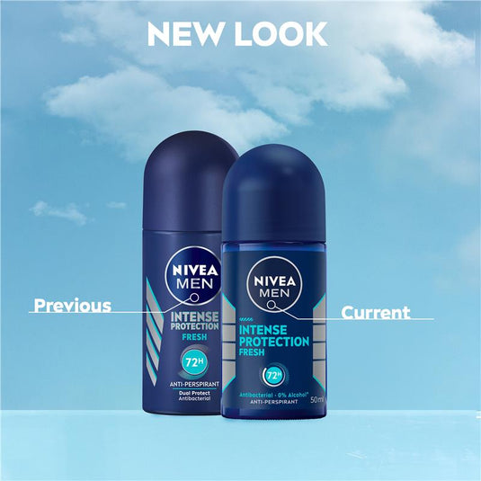 NIVEA MEN Intense Protection Fresh Roll On Deodorant 72H Protection 50ml