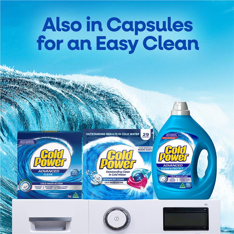 Load image into Gallery viewer, Cold Power Advanced Clean Laundry Liquids 1 Litre
