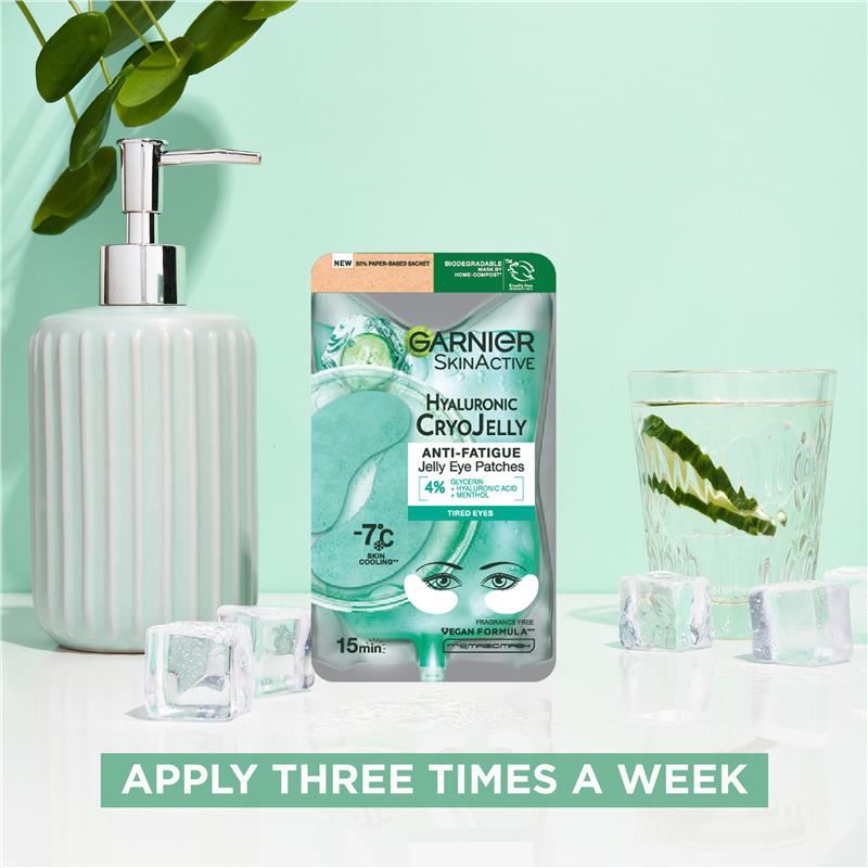 Load image into Gallery viewer, Garnier Skin Active Hyaluronic Cryo Jelly Cooling Eye Mask 5g

