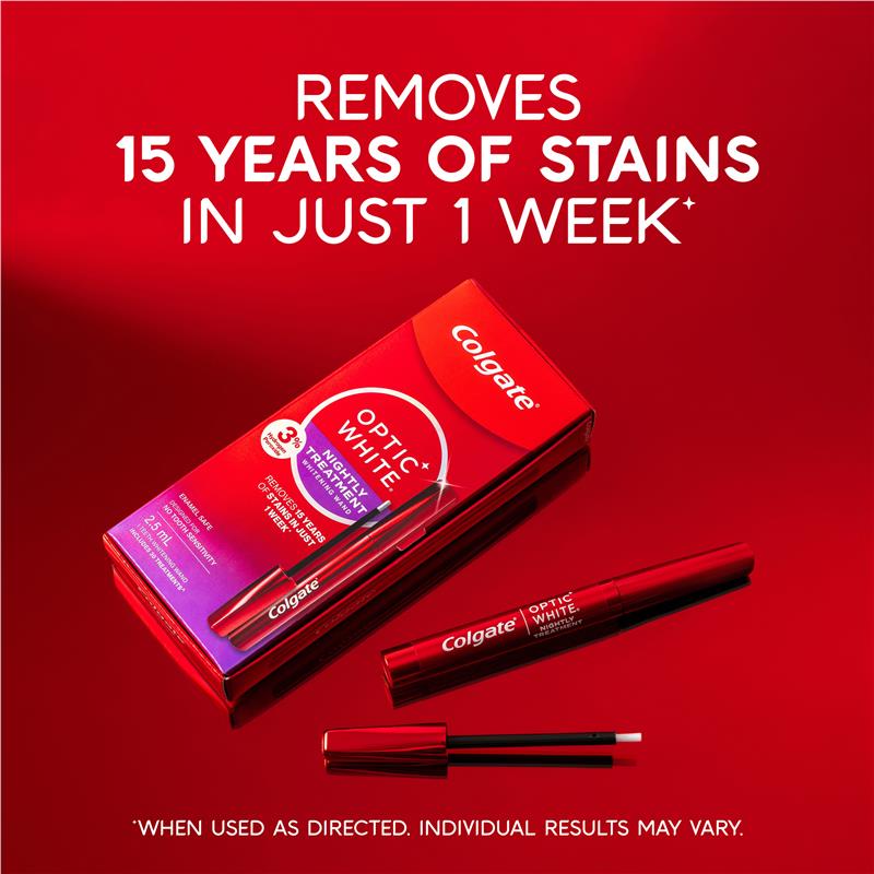 Load image into Gallery viewer, Colgate Optic White Nightly Treatment Whitening Wand 3% 2.5ml
