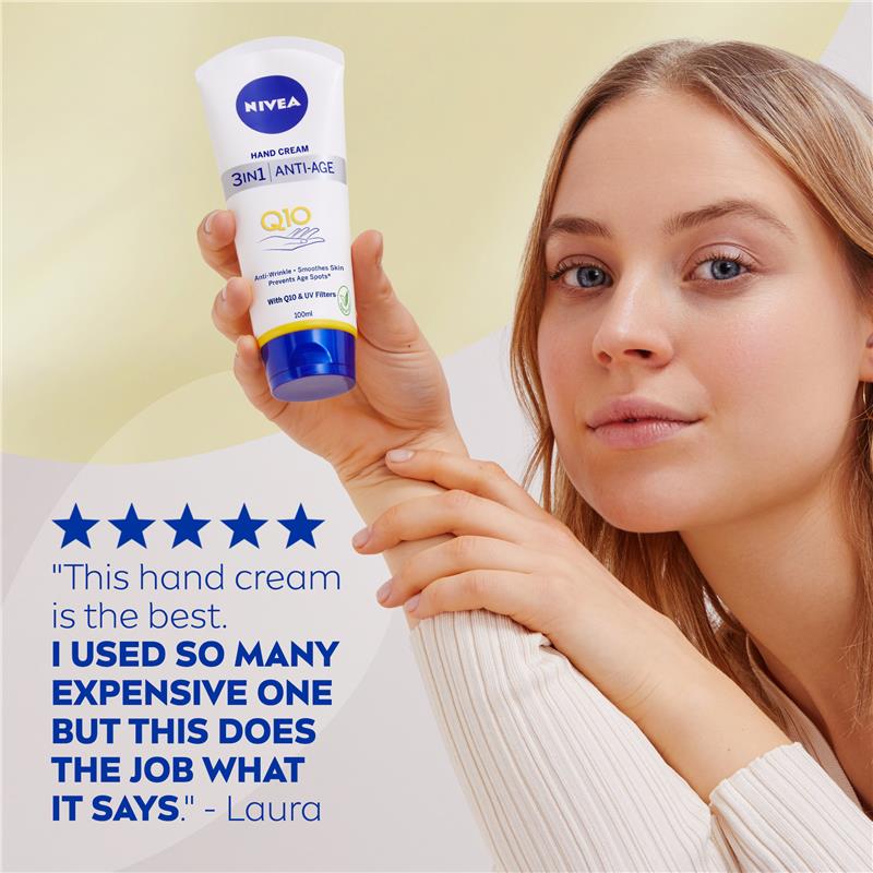 Load image into Gallery viewer, NIVEA Q10 3-in-1 Anti-Age Hand Cream 100ml
