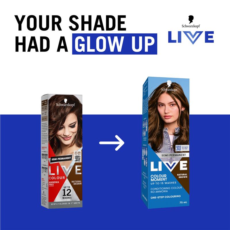 Load image into Gallery viewer, Schwarzkopf LIVE Colour Natural Brown Semi Permanent 75ml

