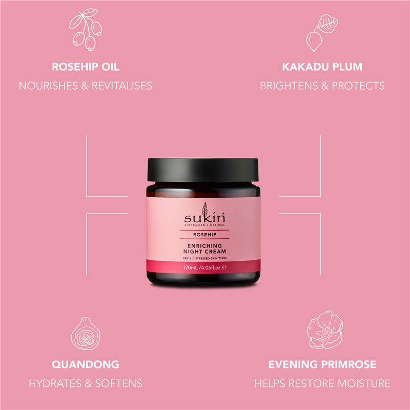 Load image into Gallery viewer, Sukin Rosehip Enriching Night Cream 120ml
