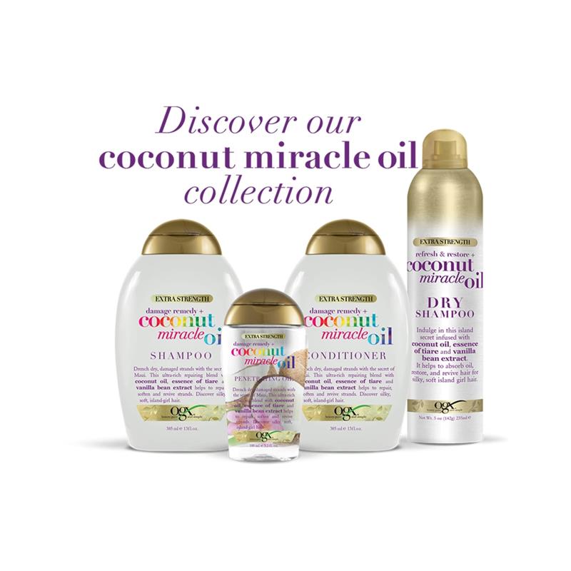 Load image into Gallery viewer, Ogx Extra Strength Damage Remedy + Hydrating &amp; Repairing Coconut Miracle Oil Penetrating Oil For Dry &amp; Damaged Hair 100mL
