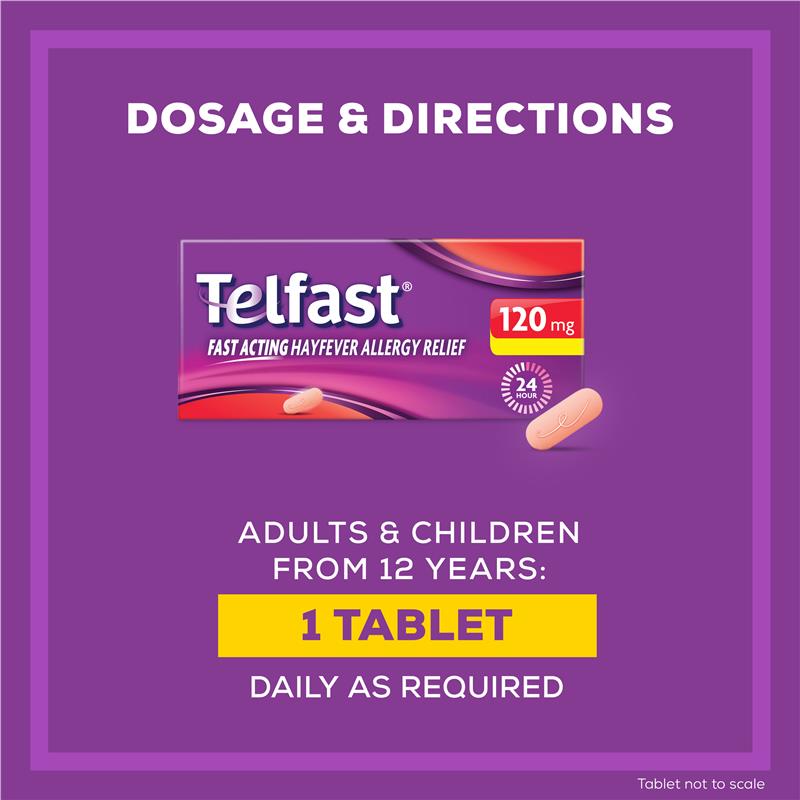 Load image into Gallery viewer, Telfast Hayfever Allergy Tablets 120mg 10 Pack
