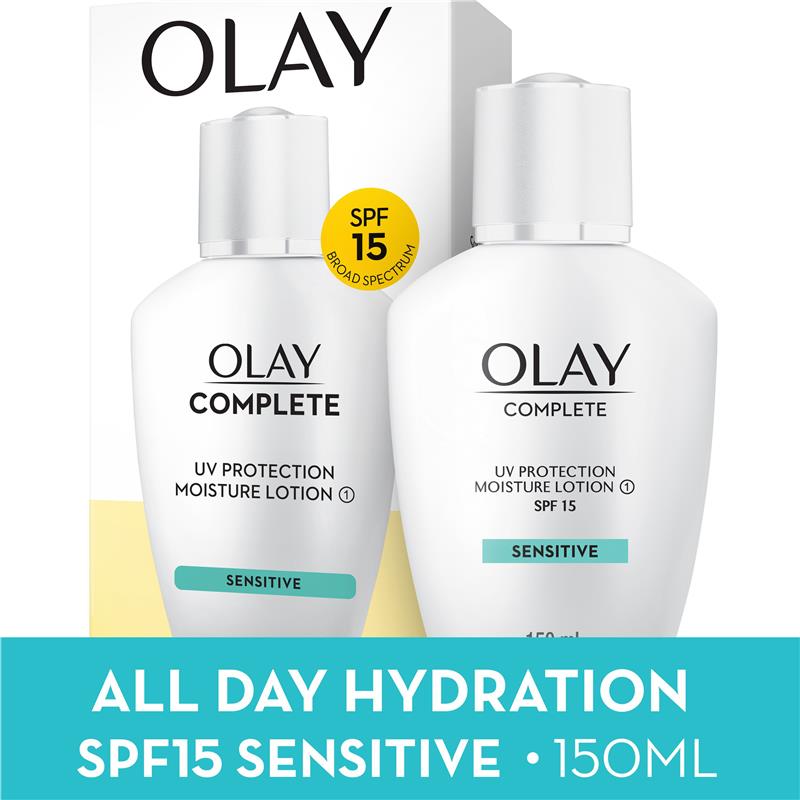 Load image into Gallery viewer, Olay Complete UV Protection Moisturiser Lotion Sensitive SPF15 150mL
