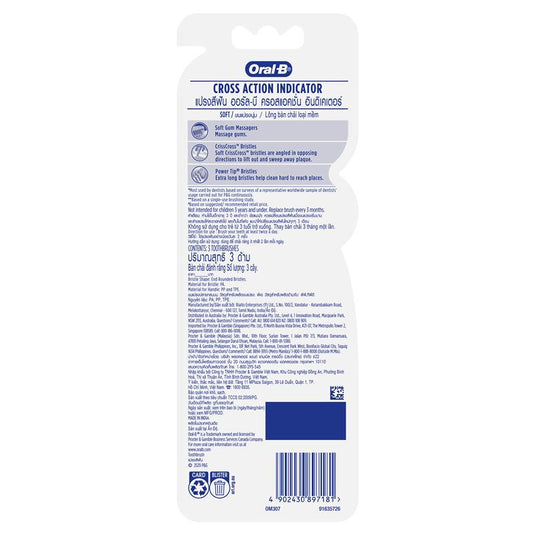Oral B Toothbrush Cross Action Indicator 3 Pack
