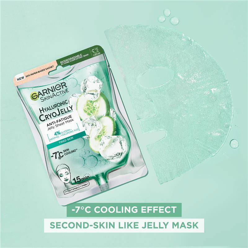 Load image into Gallery viewer, Garnier Skin Active Hyaluronic Cryo Jelly Cooling Sheet Mask 27g
