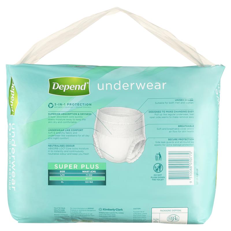 Load image into Gallery viewer, Depend Unisex Underwear Super Plus Large 9 Pack
