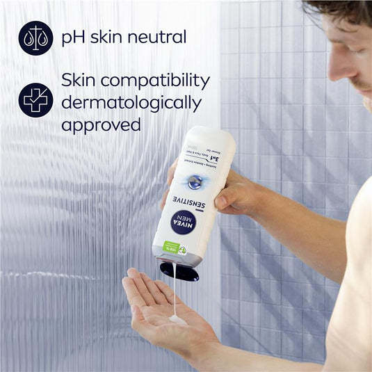NIVEA MEN Sensitive 3-IN-1 Shower Gel Body Wash 500ml