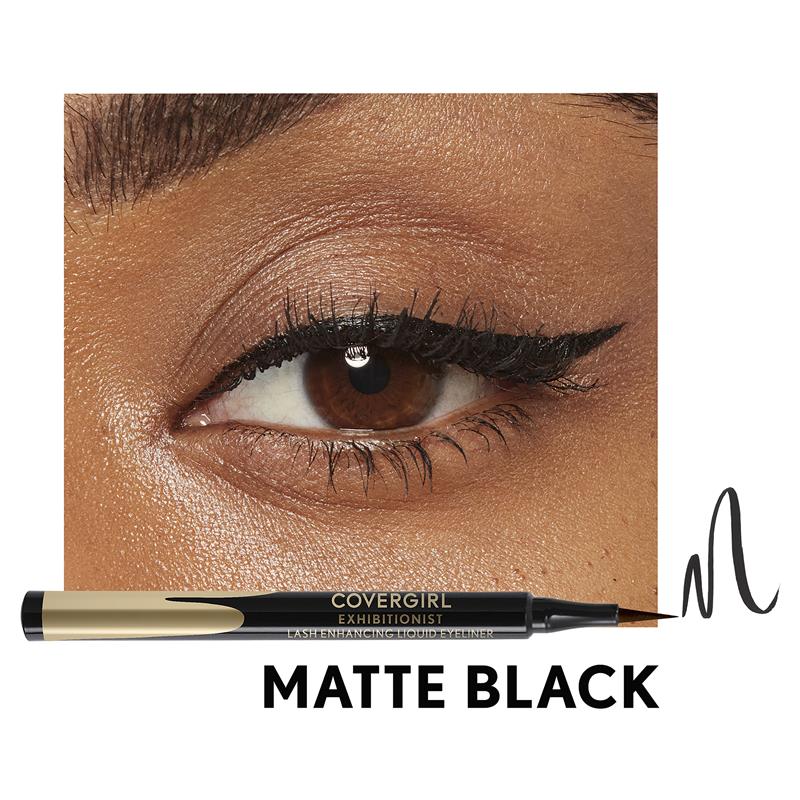 Load image into Gallery viewer, Covergirl Exhibitionist EyeLash Enhancing Liquid Liner 100 Matte Black
