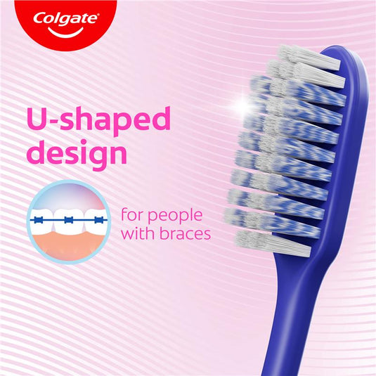 Colgate Toothbrush Slim Soft Orthodontic Exclusive Ultra Soft Bristles