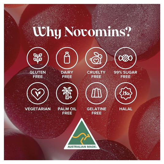 Novomins Hair Skin and Nails 60 Gummies NEW
