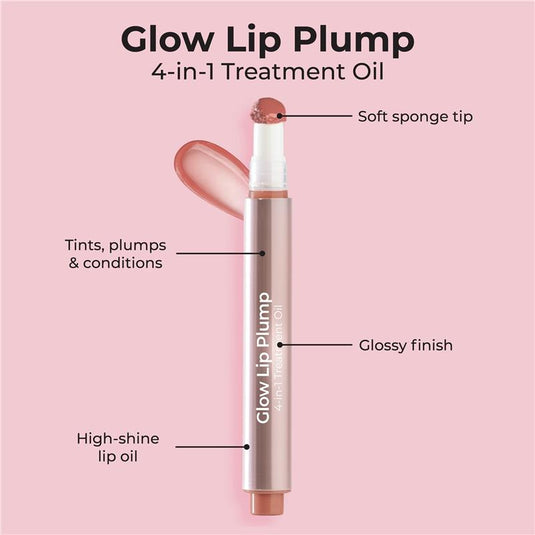 MCoBeauty Glow Lip Plump 4-in-1 Treatment Oil Jess Rose Mauve