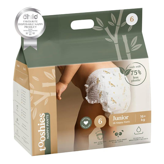 Tooshies Eco Nappy Pants Size 6 Junior 16kg+ 26 Pack
